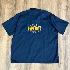 Dickies Black Hog Nation Work Shirt Navy Sz 2XL
